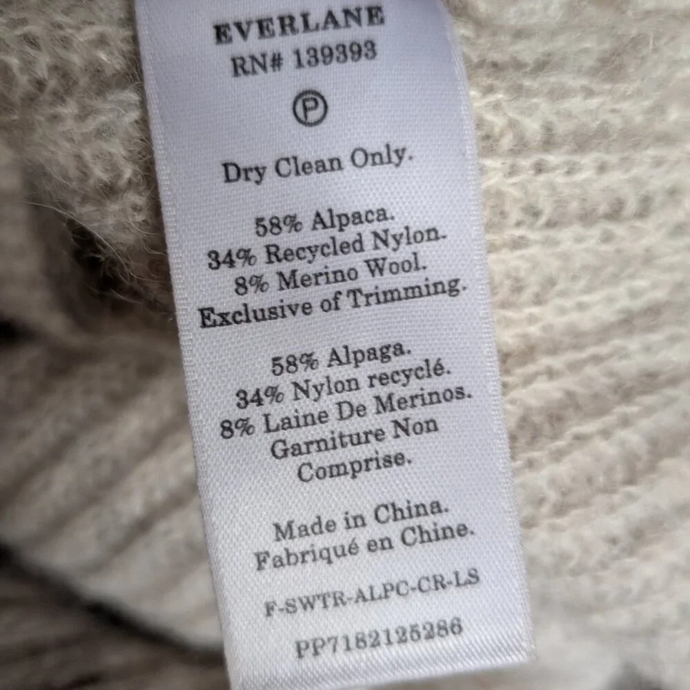 Everlane | The Cocoon Alpaca Crew | Almond | Small - Picture 16 of 16